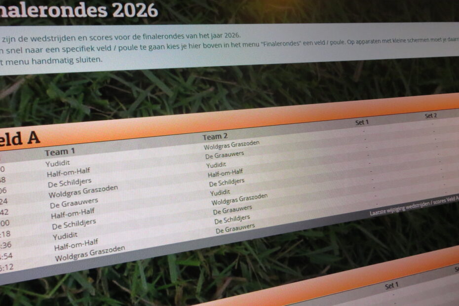 Poulewedstrijden finaledag 2026