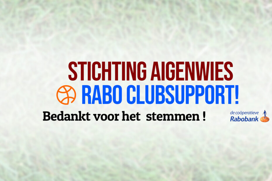Rabo ClubSupport 2026 - Bedankt voor het stemmen! - Nieuws header
